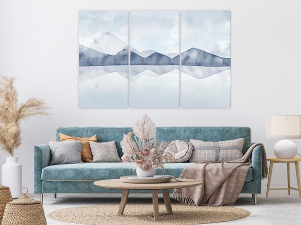 Canvas Print - Lake in the Mountains (3 Parts) - Image 2