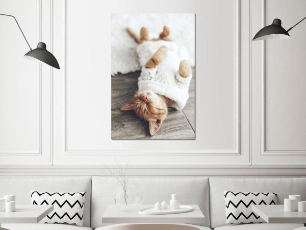 Canvas Print - Lazy Cat (1 Part) Vertical - Image 2