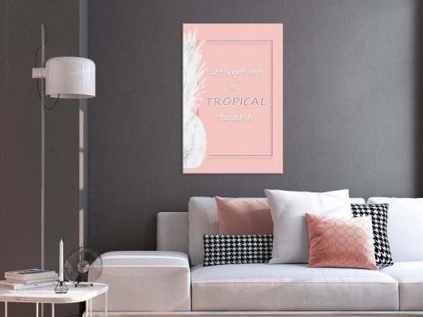 Canvas Print - Let's Get Lost in Tropical Paradise (1 Part) Vertical - Image 2