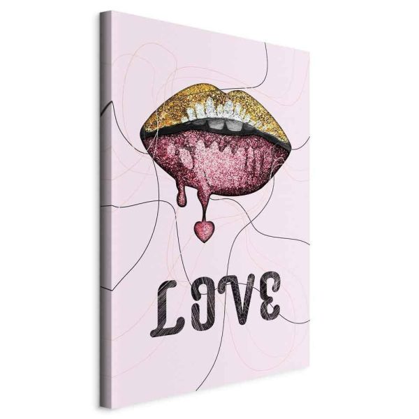 Canvas Print - Liquid Lips (1 Part) Vertical
