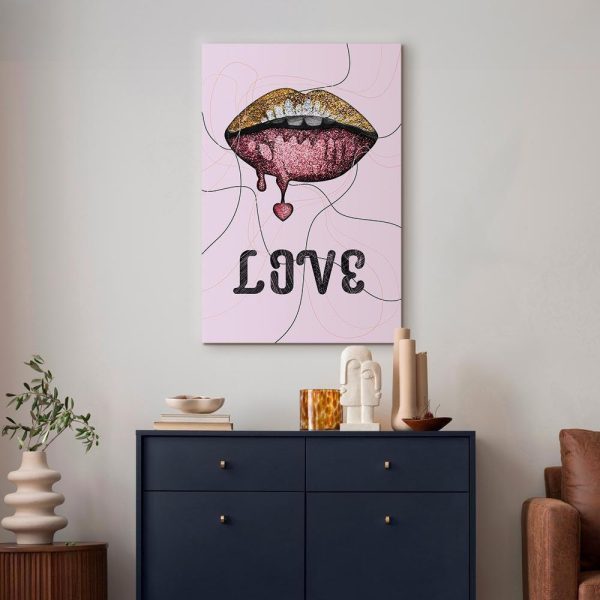 Canvas Print - Liquid Lips (1 Part) Vertical