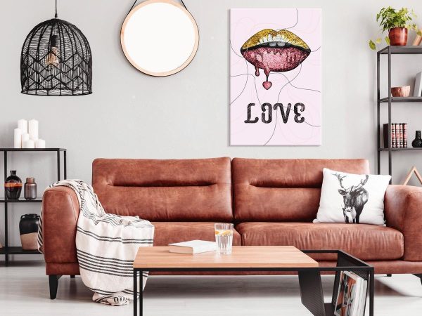 Canvas Print - Liquid Lips (1 Part) Vertical