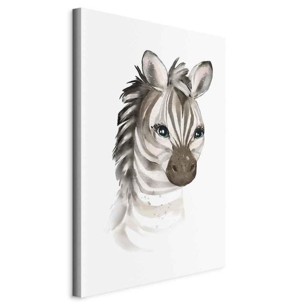 Canvas Print - Little Zebra (1 Part) Vertical