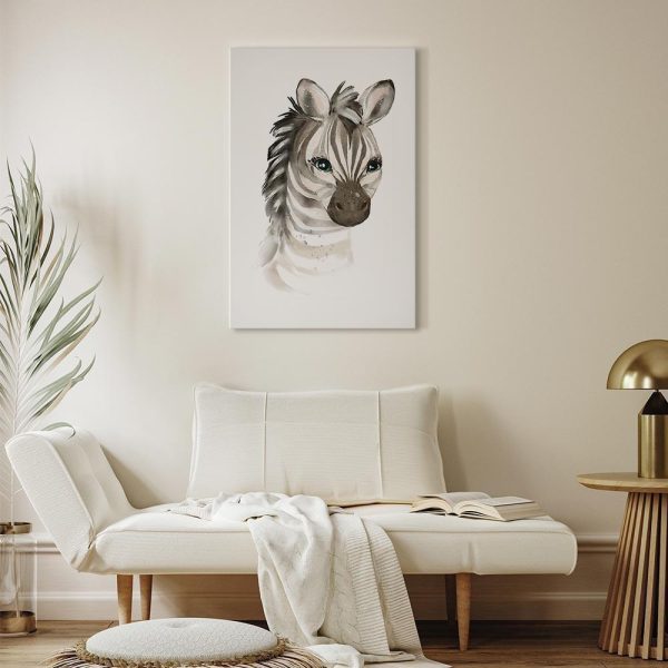 Canvas Print - Little Zebra (1 Part) Vertical