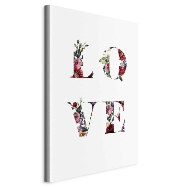 Canvas Print - Love in Flowers (1 Part) Vertical