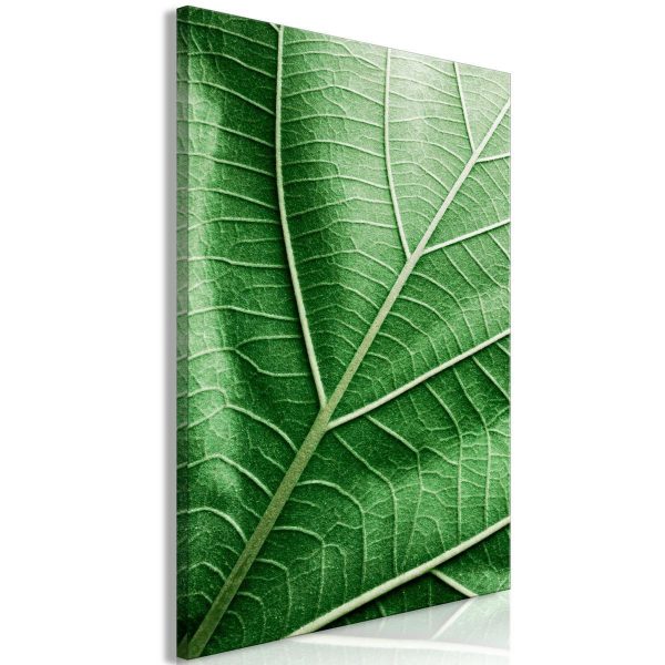 Canvas Print - Malachite Leaf (1 Part) Vertical