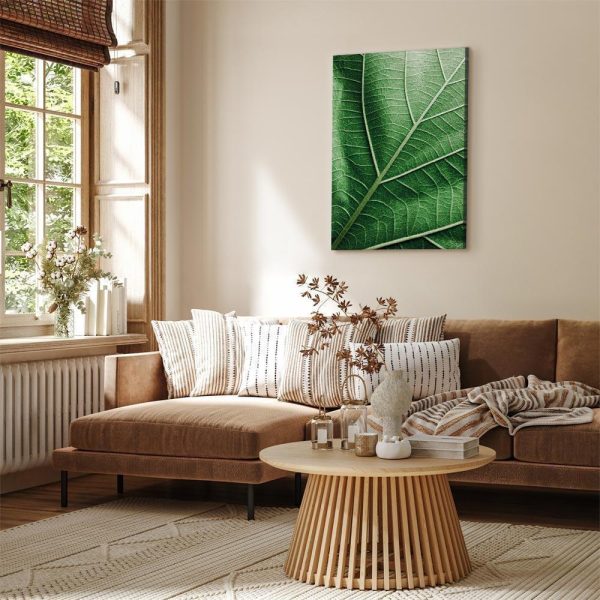 Canvas Print - Malachite Leaf (1 Part) Vertical
