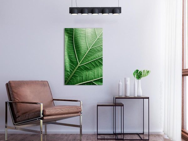 Canvas Print - Malachite Leaf (1 Part) Vertical