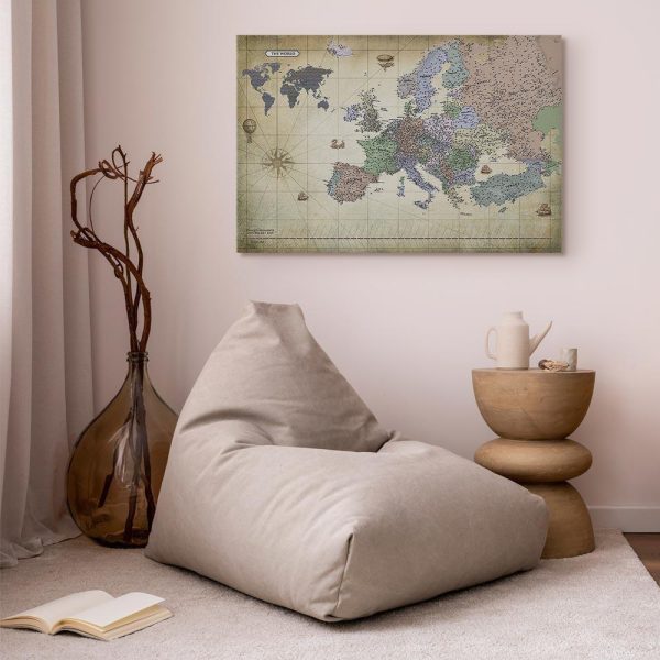 Canvas Print - Map of Europe (1 Part) Wide