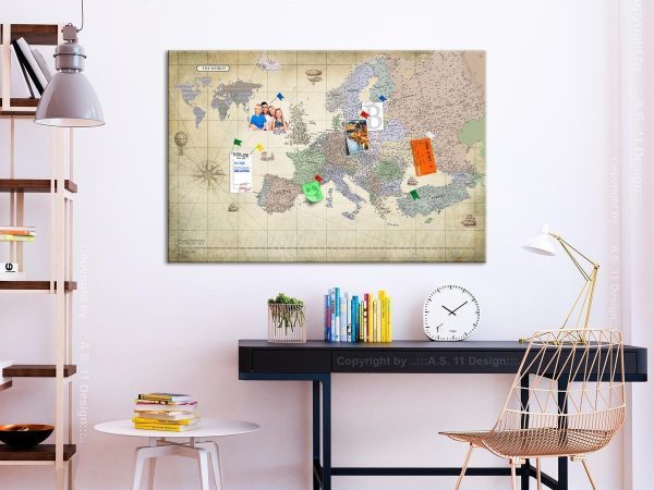 Canvas Print - Map of Europe (1 Part) Wide