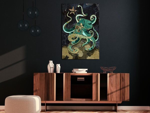 Canvas Print - Marble Octopus (1 Part) Vertical