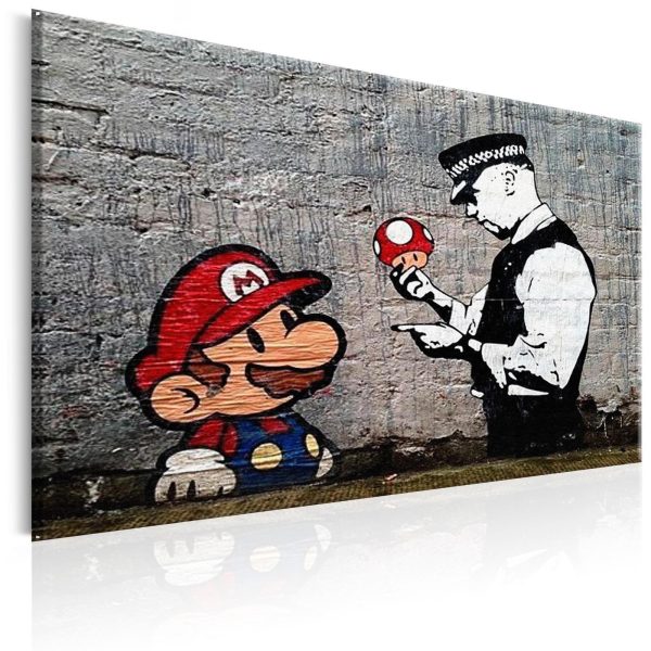 Canvas Print - Mario and Cop by Banksy - Image 2