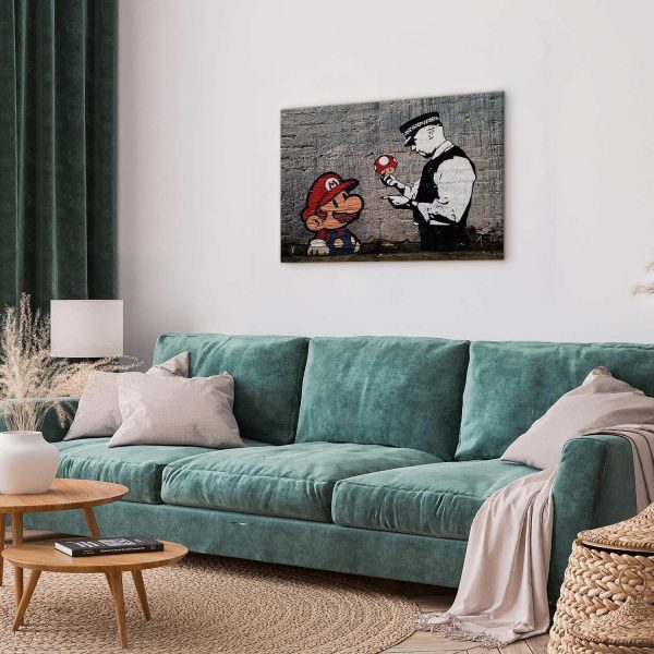 Canvas Print - Mario and Cop by Banksy - Image 3