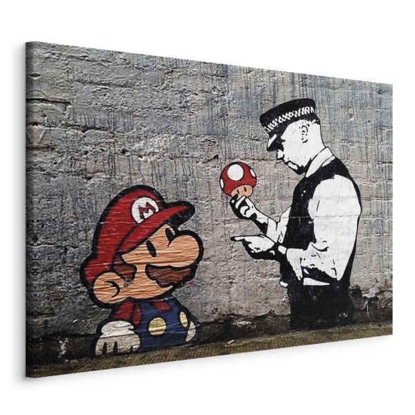 Canvas Print - Mario and Cop by Banksy