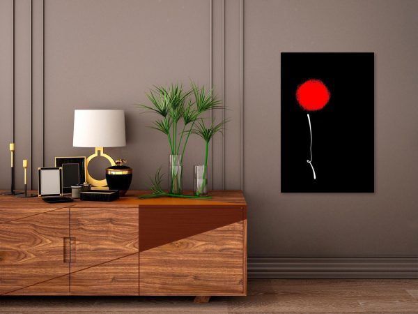 Canvas Print - Minimalist Flower (1 Part) Vertical - Image 2
