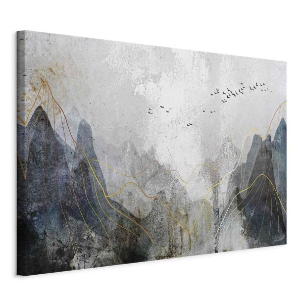 Canvas Print - Misty Mountain Pass (1 Part) Wide