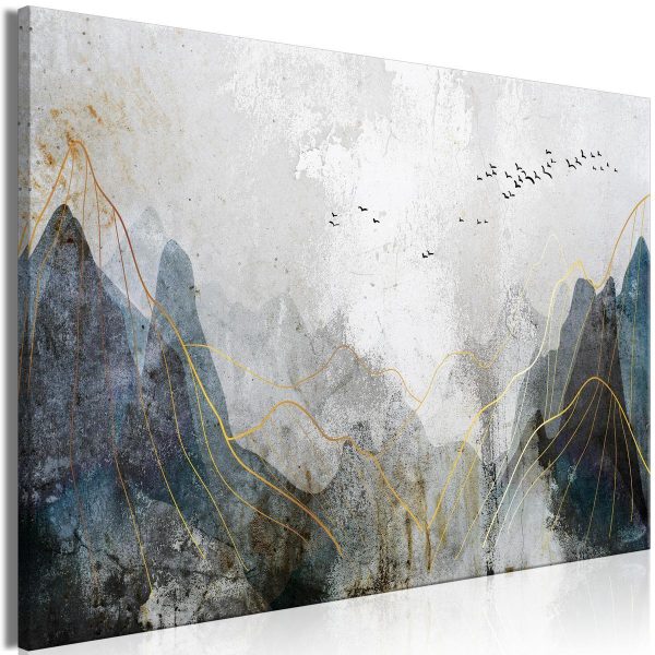 Canvas Print - Misty Mountain Pass (1 Part) Wide
