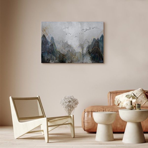Canvas Print - Misty Mountain Pass (1 Part) Wide