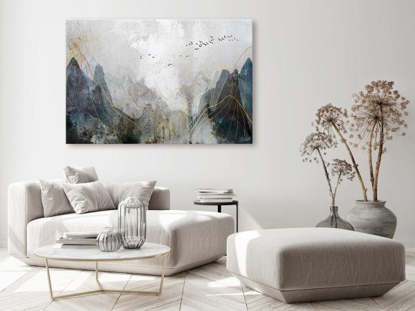 Canvas Print - Misty Mountain Pass (1 Part) Wide