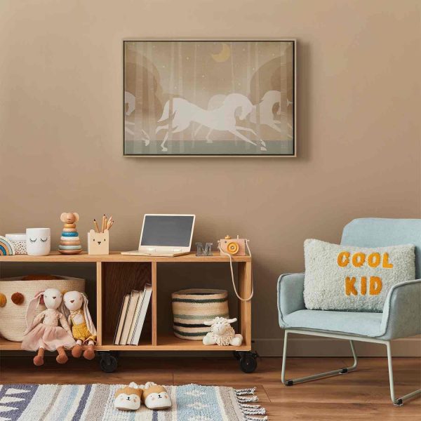 Canvas Print - Moon Horses - Horses Galloping Among Trees on a Starry Night - Image 6