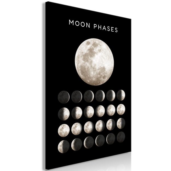 Canvas Print - Moon Phases (1 Part) Vertical