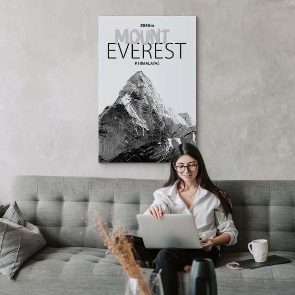 Canvas Print - Mount Everest (1 Part) Vertical