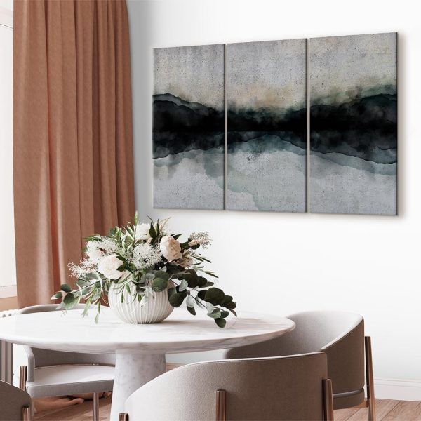 Canvas Print - Mountain Surface of the Lake (3 Parts)