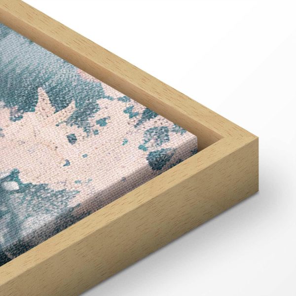 Canvas Print - Mountainous Coast with Trees and Rocks in Light Pastel Blues - Image 15