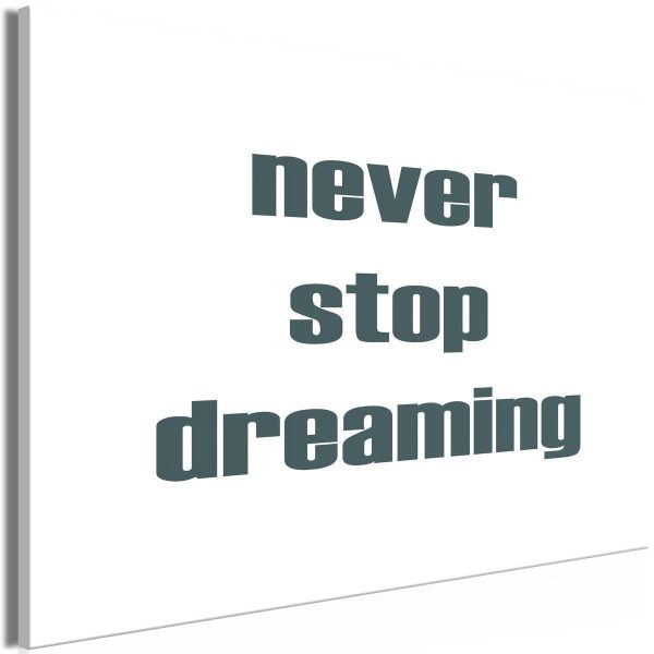 Canvas Print - Never Stop Dreaming (1 Part) Wide