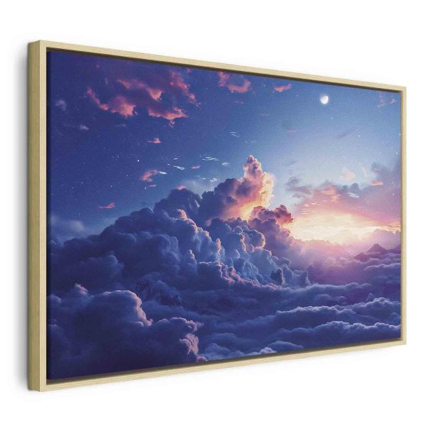 Canvas Print - Night Concert in the Mountains: Clouds Illuminated by the Last Rays of the Sun - Image 3
