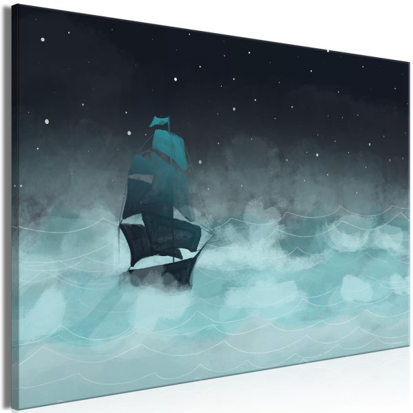 Canvas Print - Night Waves (1 Part) Wide - Second Variant