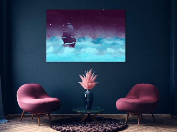 Canvas Print - Night Waves (1 Part) Wide - Third Variant - Image 2