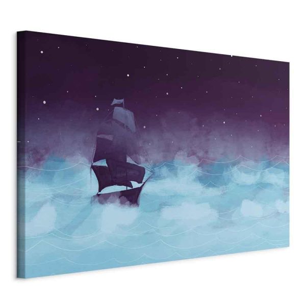Canvas Print - Night Waves (1 Part) Wide - Third Variant