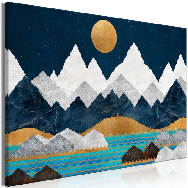 Canvas Print - Night in the Mountains (1 Part) Wide