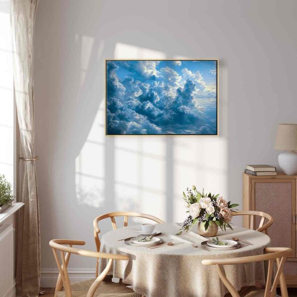 Canvas Print - Ocean in the Air: Waving Clouds Reflecting Morning Light