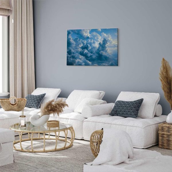 Canvas Print - Ocean in the Air: Waving Clouds Reflecting Morning Light - Image 4
