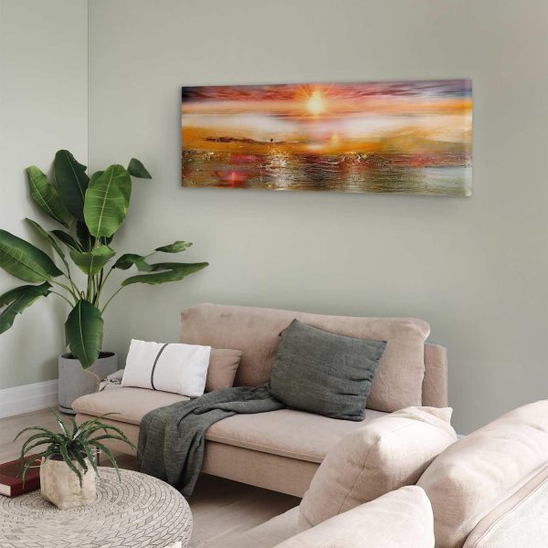 Canvas Print - Orange Sea - Image 3