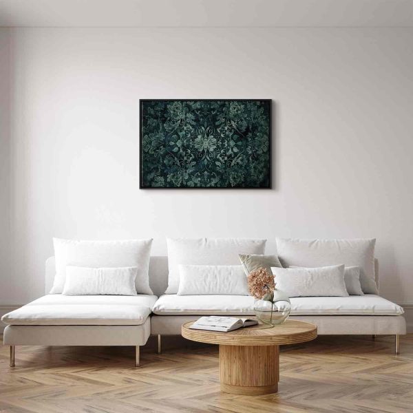 Canvas Print - Oriental Pattern Carpet: Emerald Ornaments and Worn Patterns - Image 4