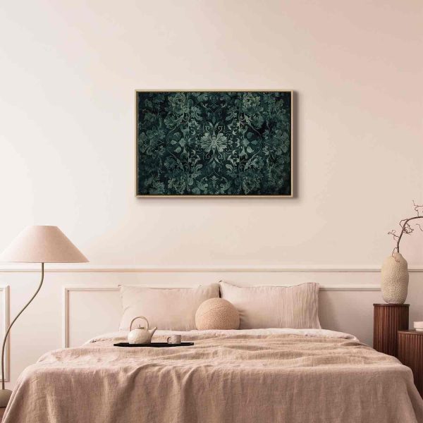 Canvas Print - Oriental Pattern Carpet: Emerald Ornaments and Worn Patterns - Image 10