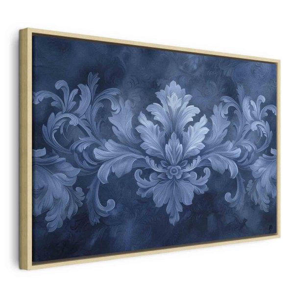 Canvas Print - Ornament in Blue and Cool Colors Dark Blue Decoration