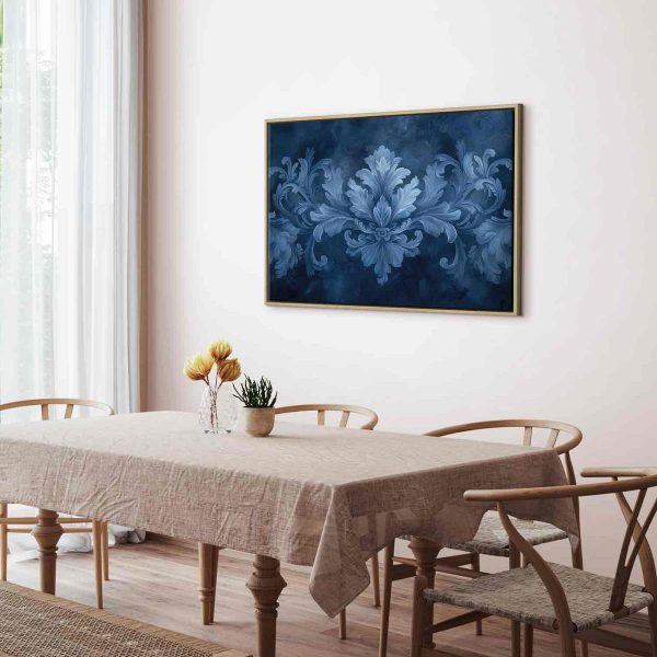 Canvas Print - Ornament in Blue and Cool Colors Dark Blue Decoration