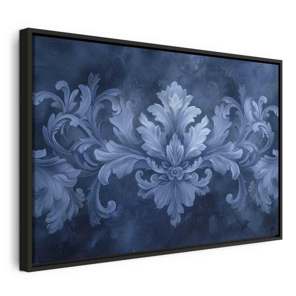 Canvas Print - Ornament in Blue and Cool Colors Dark Blue Decoration