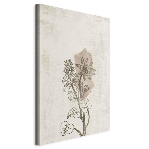 Canvas Print - Outline of Nature (1 Part) Vertical