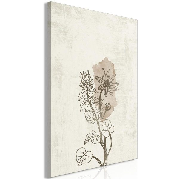 Canvas Print - Outline of Nature (1 Part) Vertical