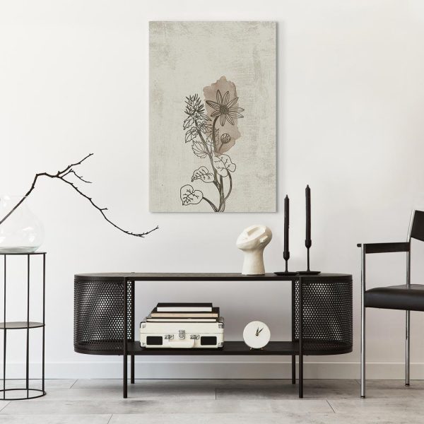 Canvas Print - Outline of Nature (1 Part) Vertical