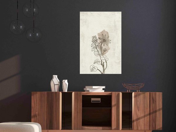 Canvas Print - Outline of Nature (1 Part) Vertical