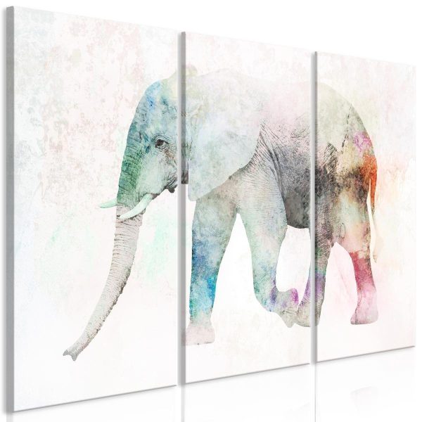 Canvas Print - Painted Elephant (3 Parts)
