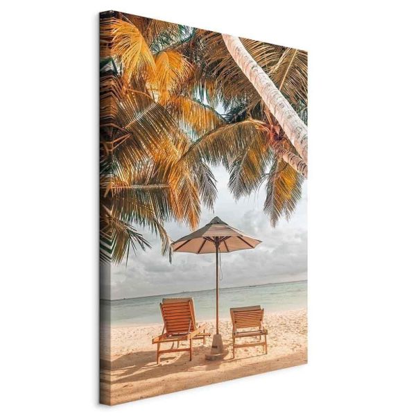 Canvas Print - Palm Umbrella (1 Part) Vertical