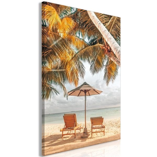 Canvas Print - Palm Umbrella (1 Part) Vertical