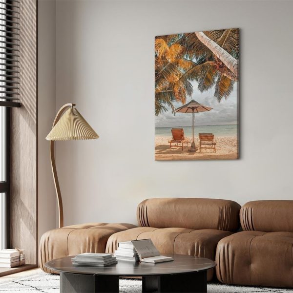 Canvas Print - Palm Umbrella (1 Part) Vertical